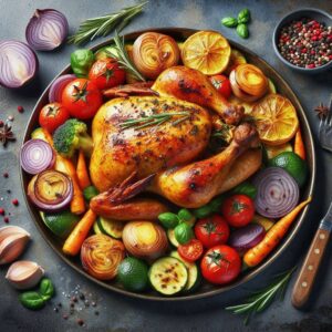 Frango Vegano Assado: Um Banquete Visual e Gastronômico Sem Glúten