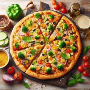 Pizza Vegana de Legumes