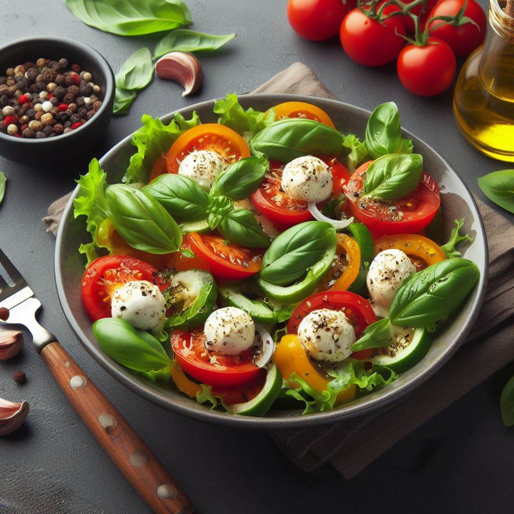 Salada Caprese Vegetariana