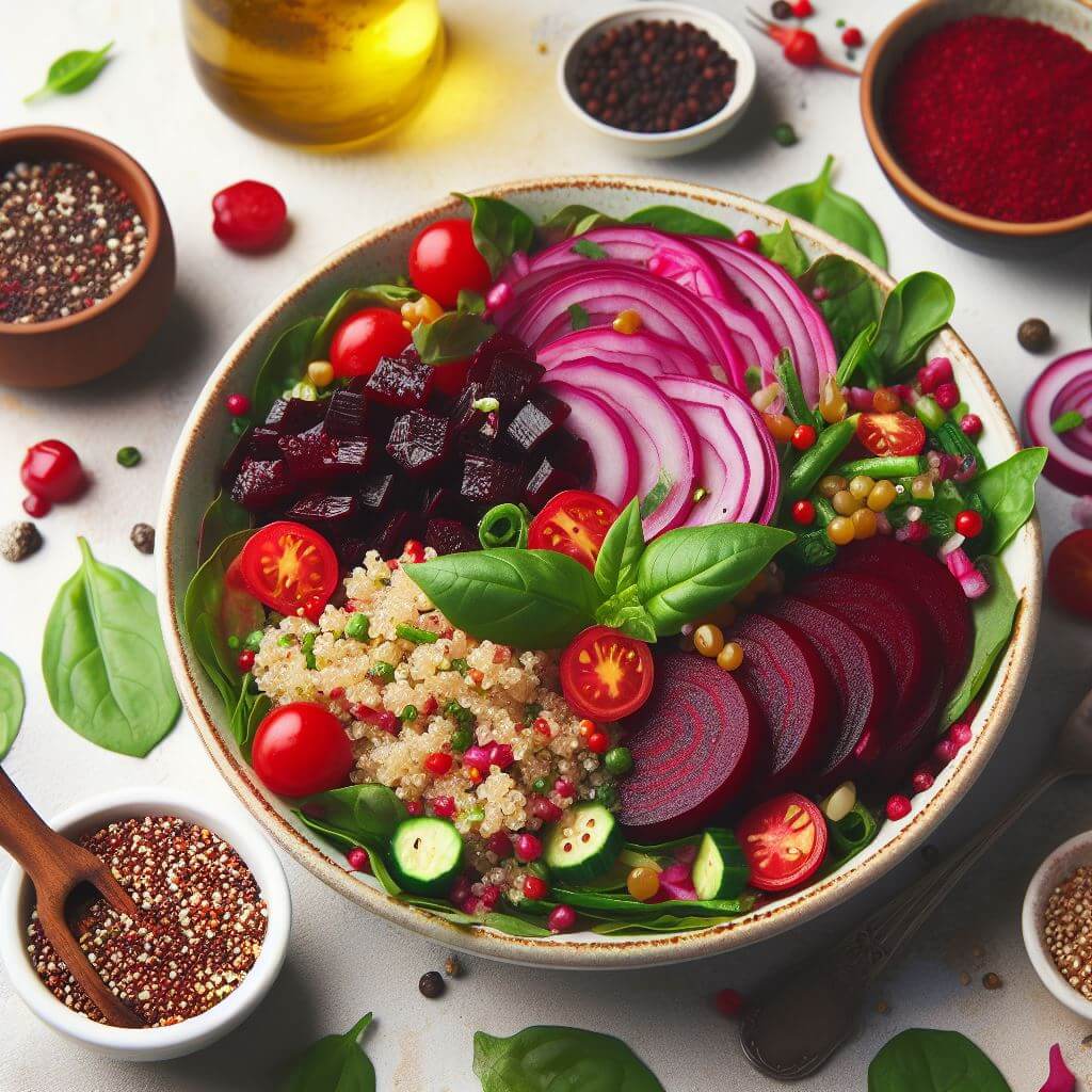 Salada de Beterraba e Quinoa